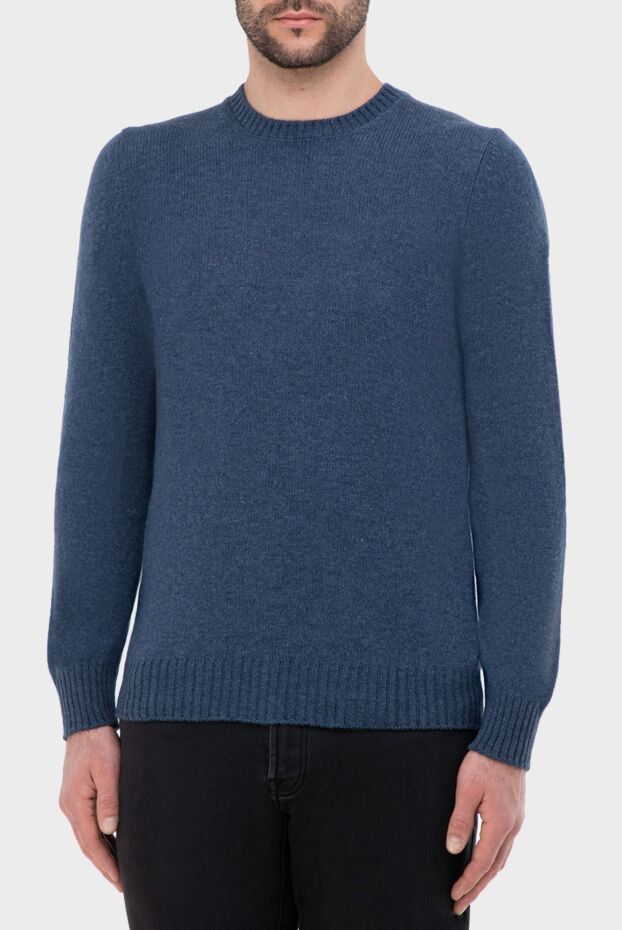 Gran Sasso light blue wool jumper with crew neck for men 165359 - photo 3