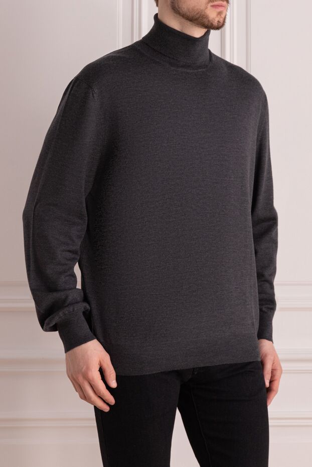 Gran Sasso men's dark grey soft wool golf 165377 - photo 3