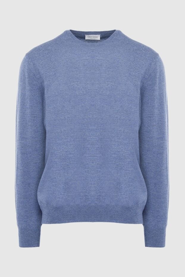 Gran Sasso light blue basic wool jumper with crew neck for men 165390 - photo 1