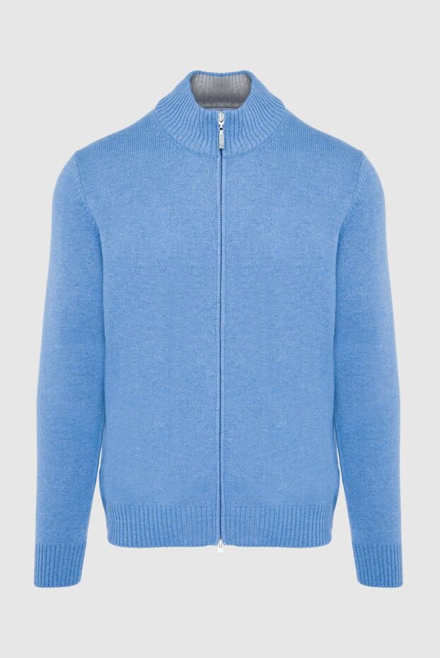 Gran Sasso man men's cardigan made of wool, cashmere and viscose blue buy with prices and photos 165423 - photo 1
