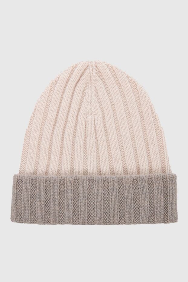 Gran Sasso dual-tone cashmere beanie with gray cuff for men 165442 - photo 1