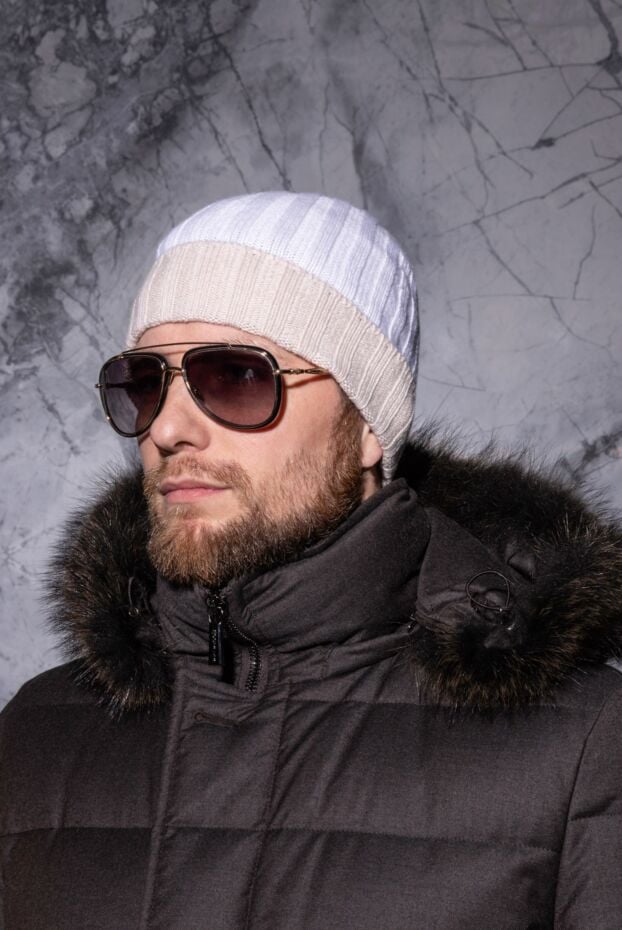 Gran Sasso white cashmere hat for men 165443 - photo 2