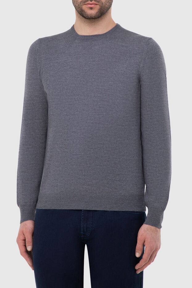 Gran Sasso dark grey wool jumper with crew neck for men 165473 - photo 3