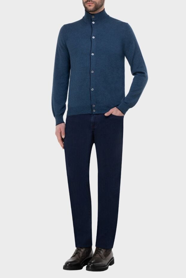 Gran Sasso mens blue buttoned cardigan 165480 - photo 2