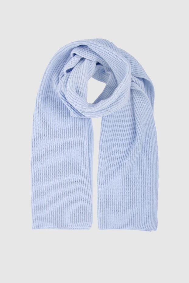 Gran Sasso women's cashmere blue scarf with textured knitting 165517 - photo 1