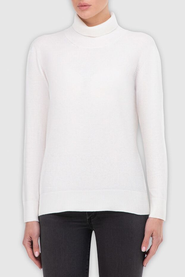 Gran Sasso woman white cashmere golf for women buy with prices and photos 165532 - photo 2