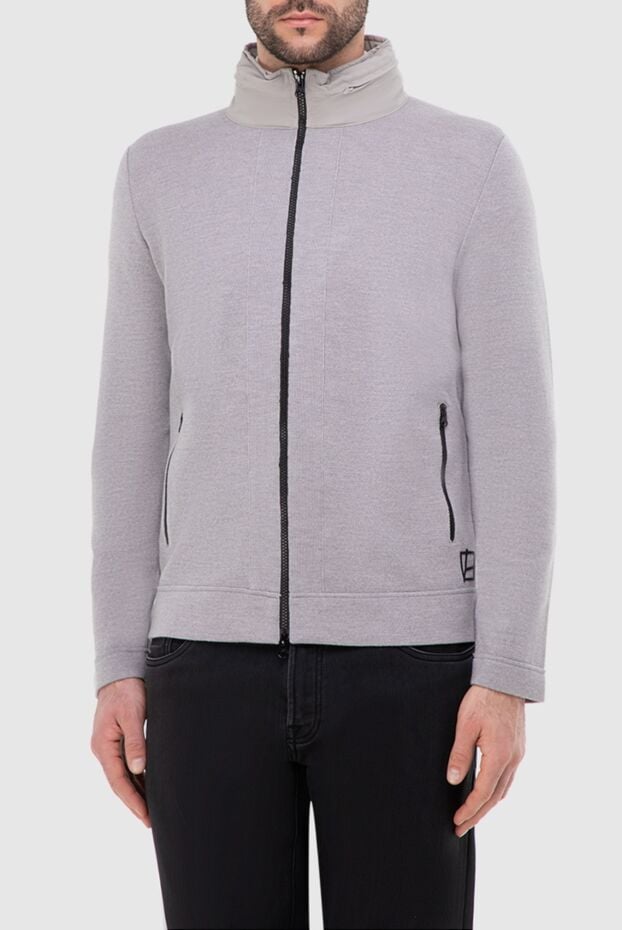 Gran Sasso men's grey sports jacket with contrasting zipper and collar 165567 - photo 3