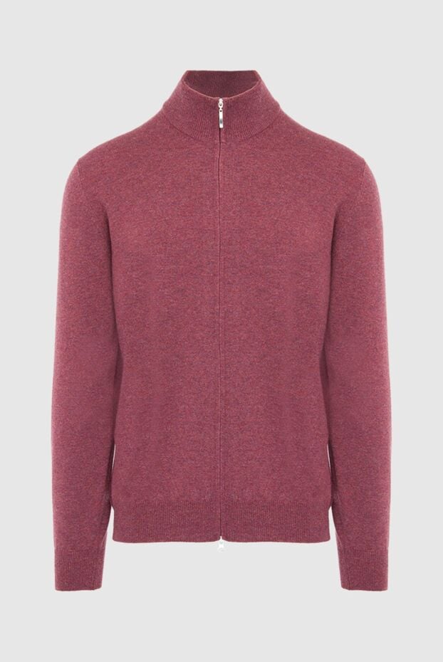 Gran Sasso men's cardigan made of wool, cashmere and viscose, burgundy 165603 - photo 1