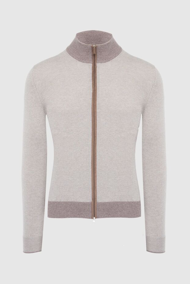 Gran Sasso man men's cardigan made of wool, cashmere and viscose, beige buy with prices and photos 165614 - photo 1