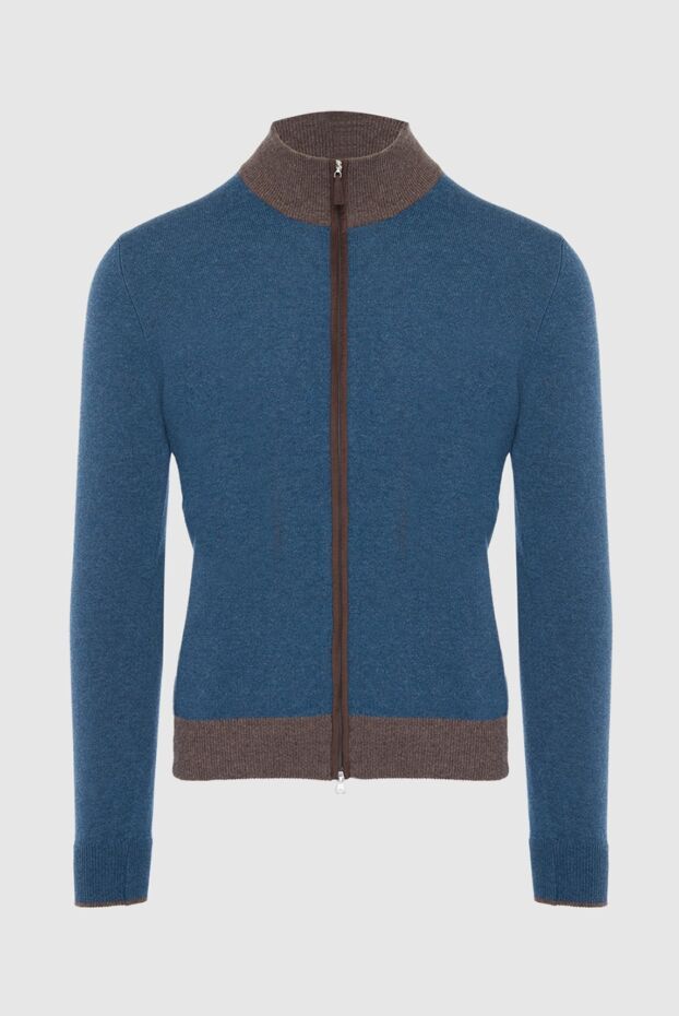 Gran Sasso man men's cardigan made of wool, cashmere and viscose blue buy with prices and photos 165618 - photo 1