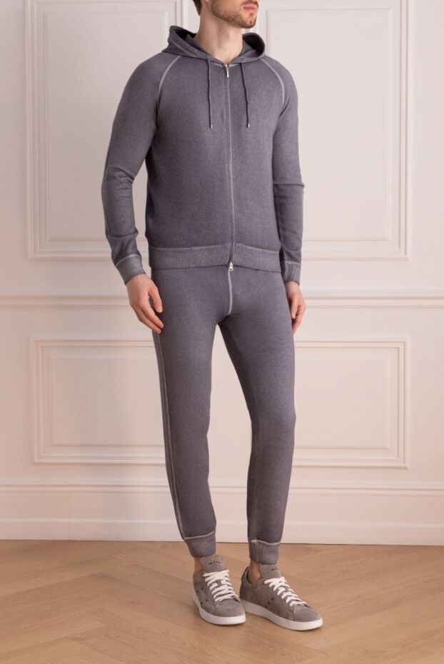 Gran Sasso suit with a zipper and a hood made of wool fabric with the addition of viscose 165657 - photo 3