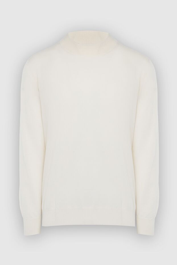 Gran Sasso man men's jumper with high stand-up collar made of wool white buy with prices and photos 165736 - photo 1