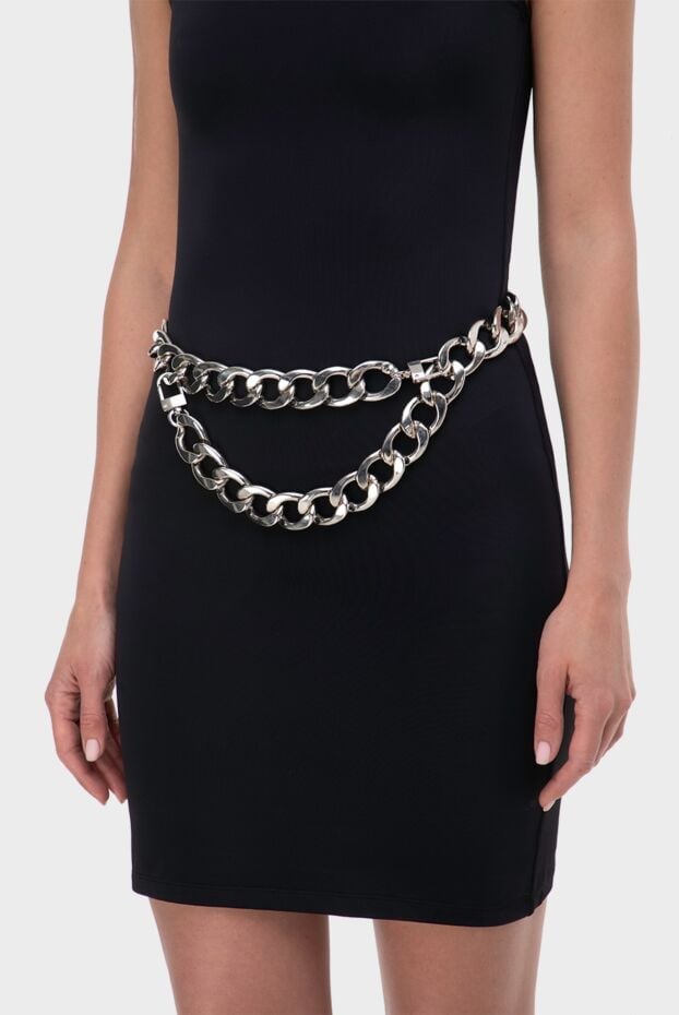 PRITCH London chain belt for women made of metal gray 165910 - photo 3