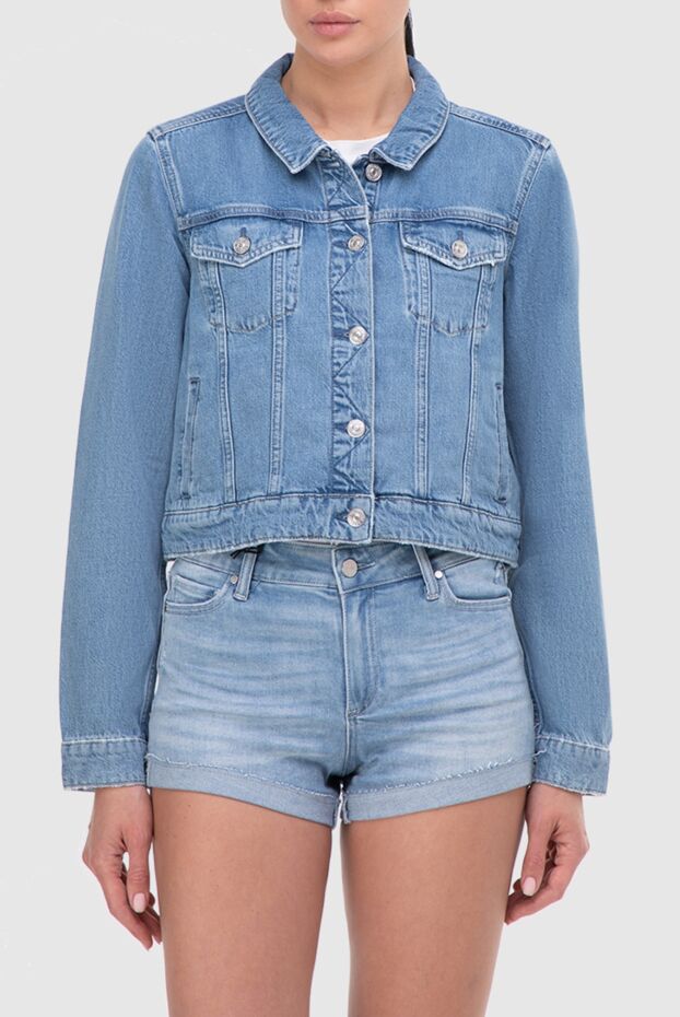 Paige denim jacket made of cotton and lyocell blue for women 165949 - photo 3