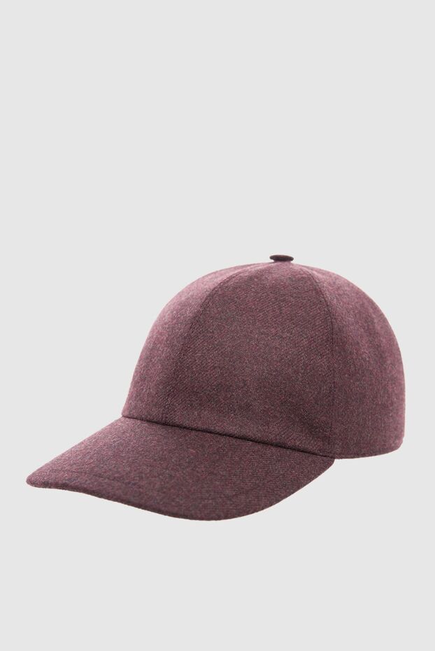 Enrico Mandelli men's burgundy wool and cashmere cap 165956 - photo 3