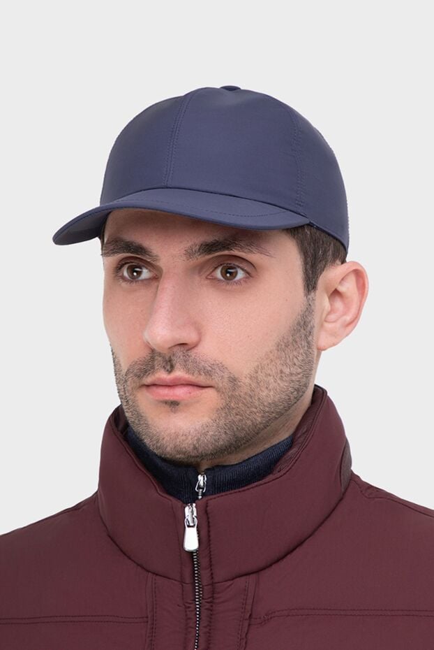 Enrico Mandelli blue silk cap for men 165962 - photo 2