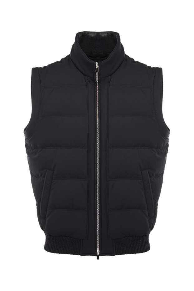 Enrico Mandelli black viscose vest for men 165963 - photo 1