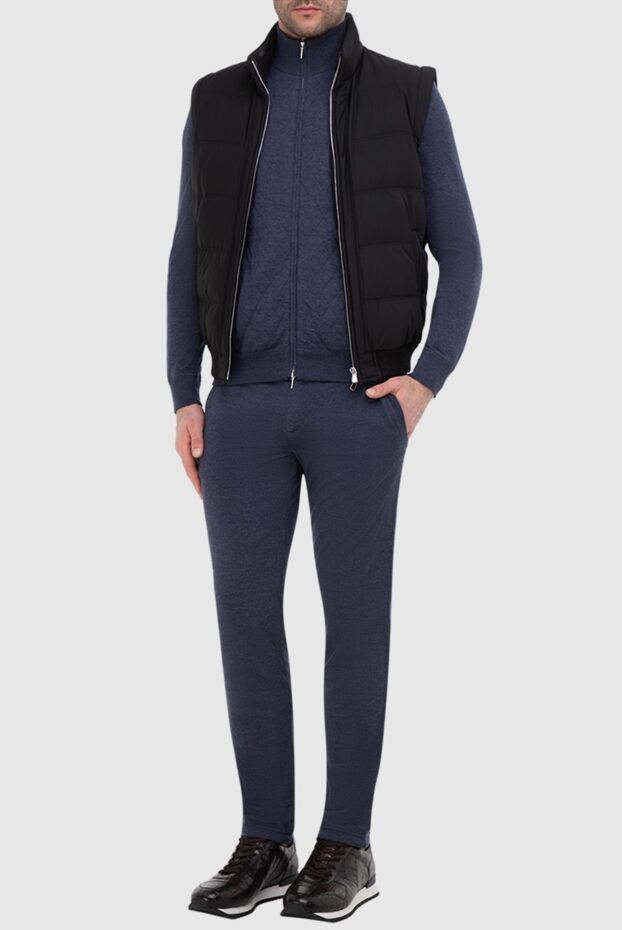 Enrico Mandelli black viscose vest for men 165963 - photo 3