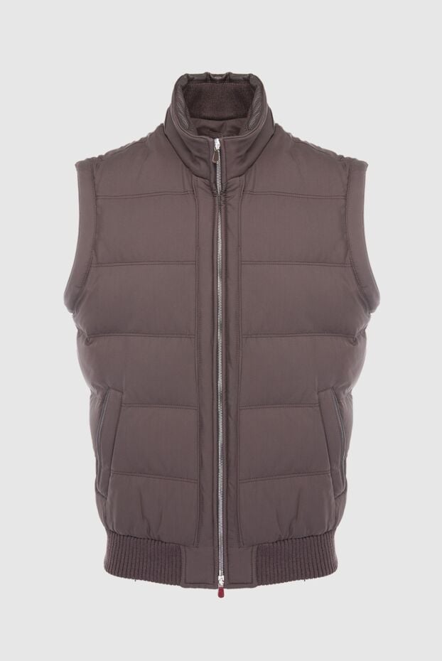 Enrico Mandelli brown quilted insulated vest with a stand-up collar 165965 - photo 1