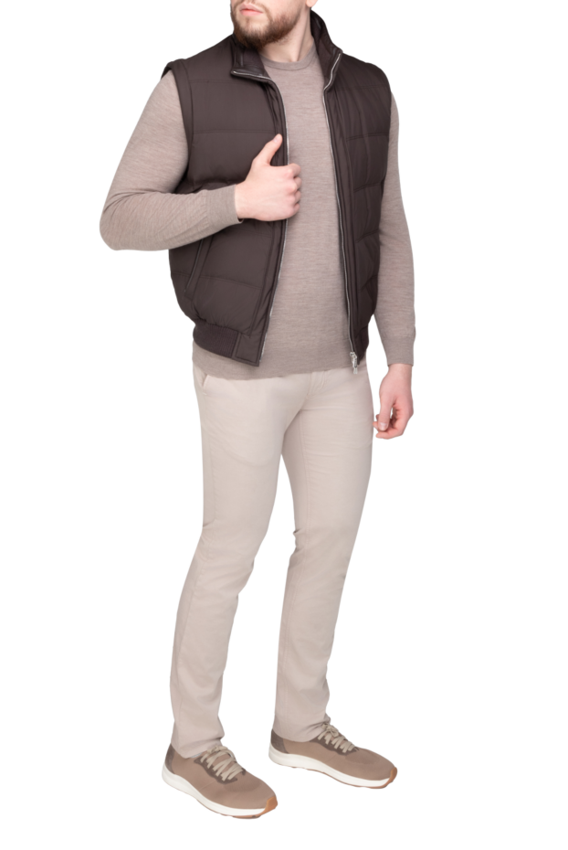 Enrico Mandelli brown quilted insulated vest with a stand-up collar 165965 - photo 3