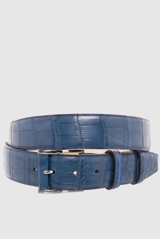 Cesare di Napoli man crocodile leather belt blue for men buy with prices and photos 165981 - photo 1