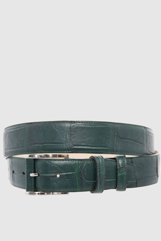 Cesare di Napoli man green crocodile leather belt for men buy with prices and photos 165982 - photo 1