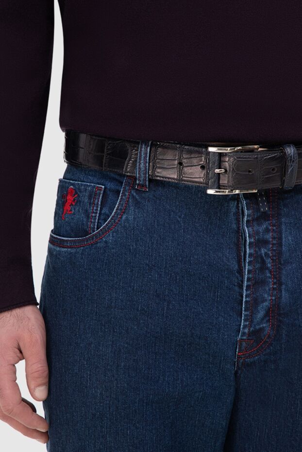 Cesare di Napoli man crocodile leather belt blue for men buy with prices and photos 165992 - photo 2