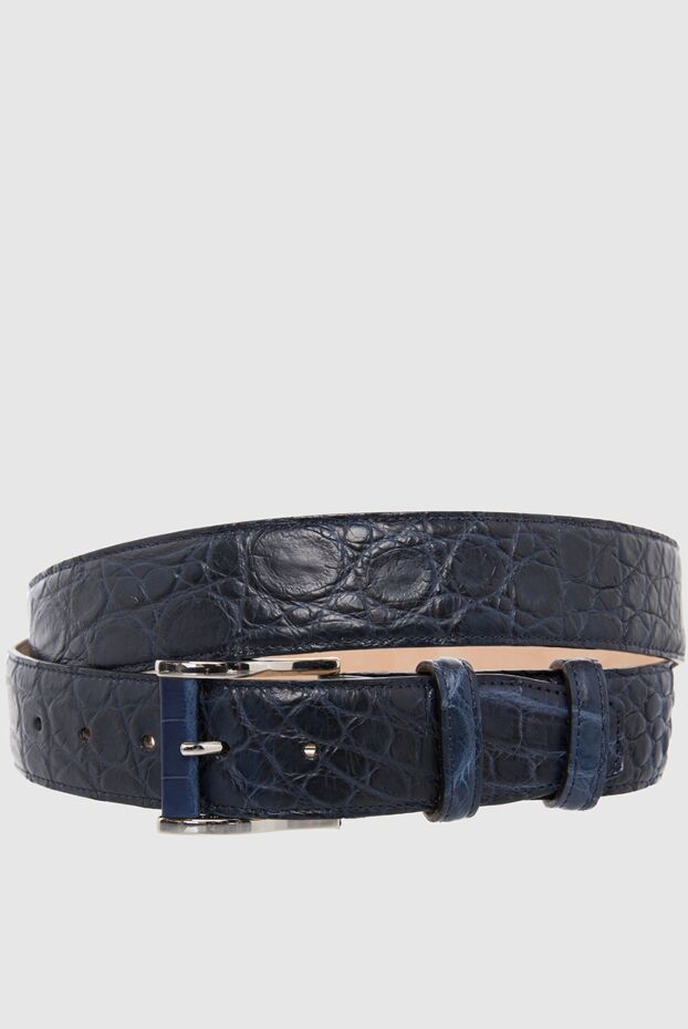 Cesare di Napoli man crocodile leather belt blue for men buy with prices and photos 165995 - photo 1