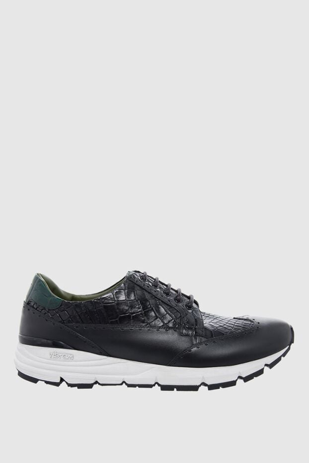 Tardini sneakers in glossy crocodile leather with a cushioned sole and contrast trim 165999 - photo 1