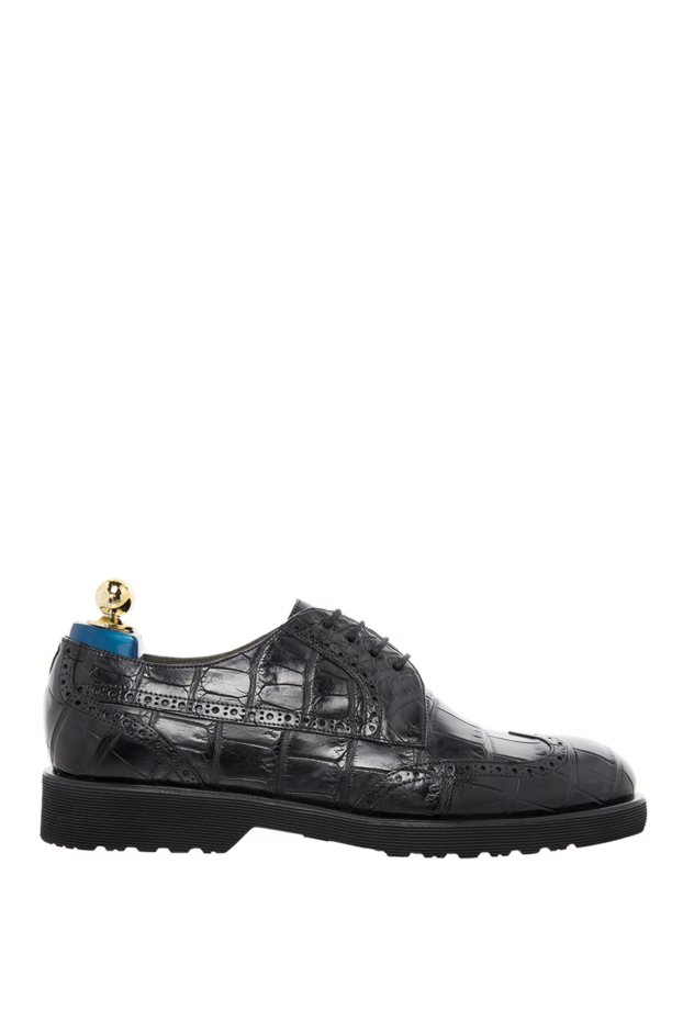 Tardini classic wingtip brogues made of genuine black alligator leather 166000 - photo 1