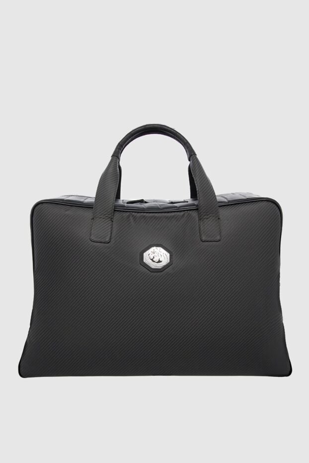 Tardini black travel bag made of leather and carbon with shoulder strap men's 166015 - photo 1