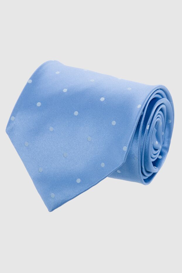 Silk tie blue for men - photo 1