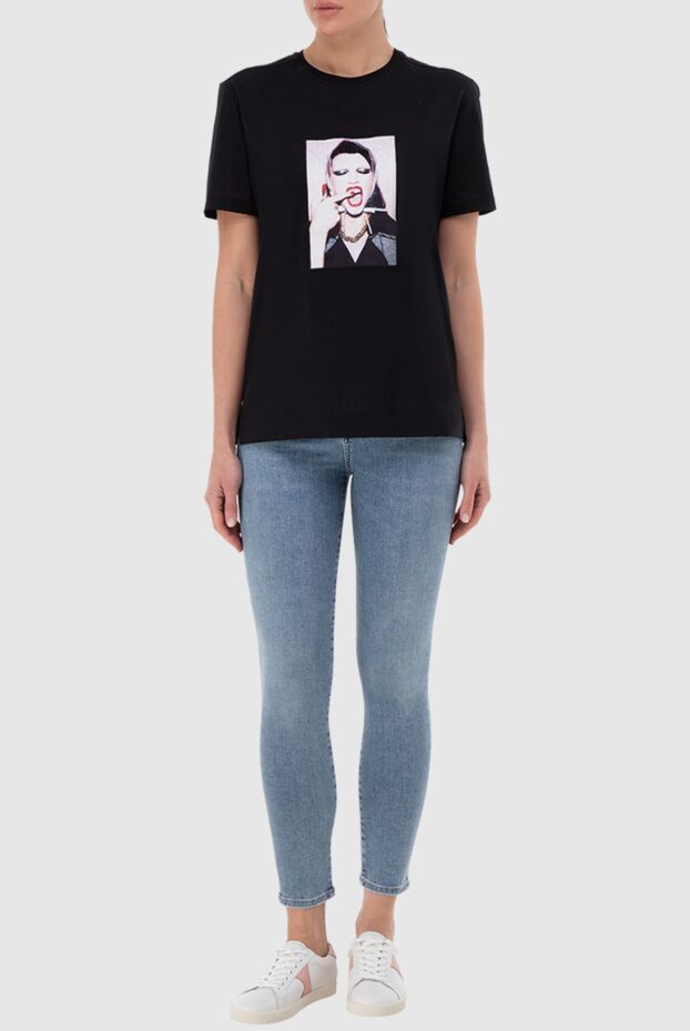 Limitato женские футболка из хлопка черная женская купить с ценами и фото 166059 - фото 2