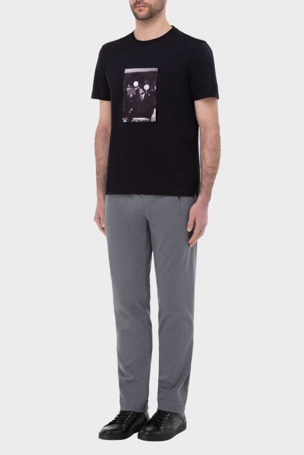 Limitato dark blue t-shirt with art print in the style of vintage chronicles 166074 - photo 2