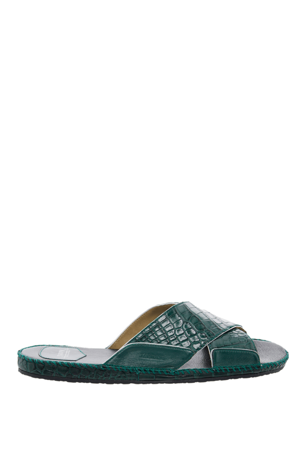 Tardini green alligator leather flip flops for men 166088 - photo 1
