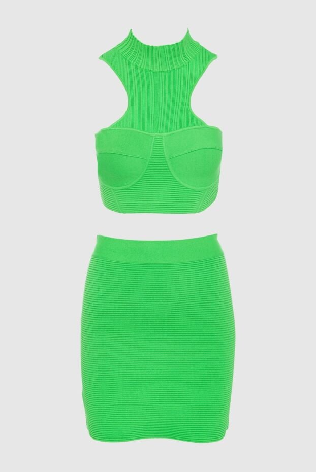 Herve Leger green high neck cutout top paired with a tight mini skirt 166171 - photo 1