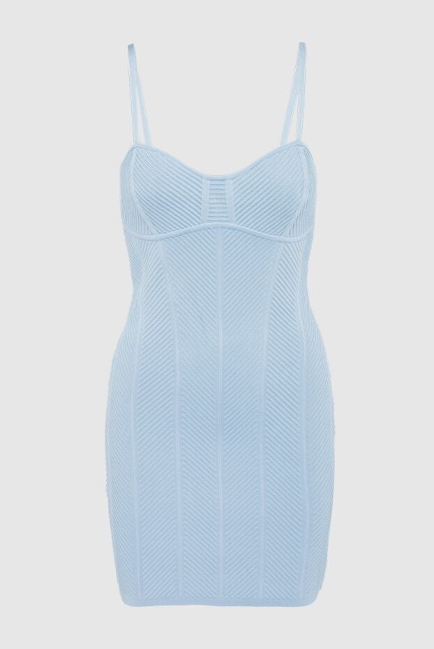 Herve Leger blue textured dress on straps women's 166172 - photo 1