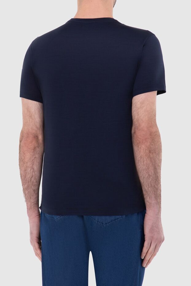 Tombolini dark blue soft jersey t-shirt without prints or trim 166186 - photo 3