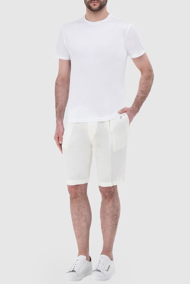 Tombolini men's summer shorts made of light linen with pleats 166187 - photo 2