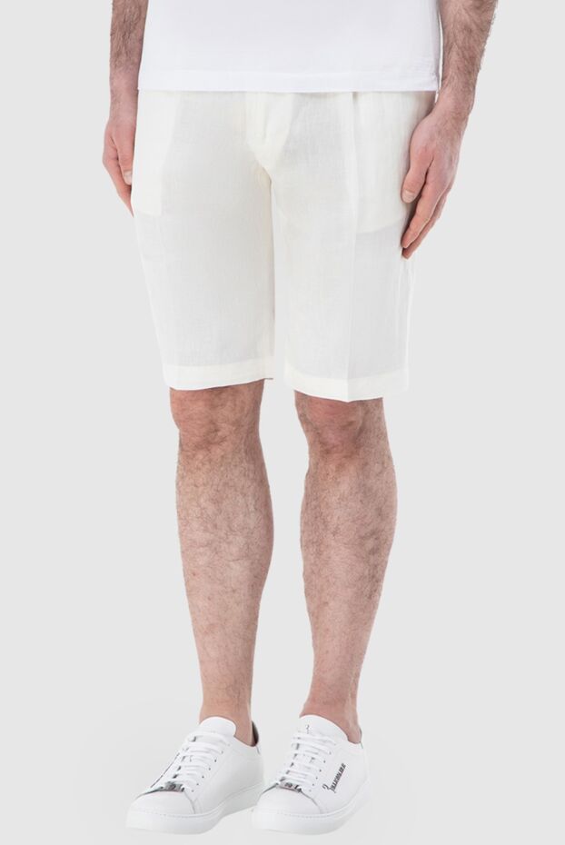 Tombolini men's summer shorts made of light linen with pleats 166187 - photo 3