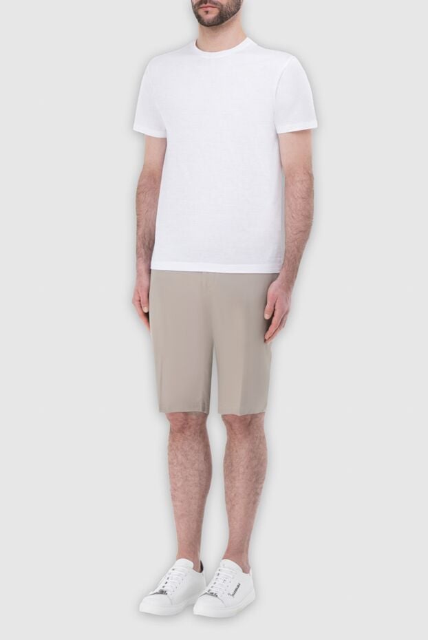 Tombolini men's cotton shorts in neutral beige tone 166190 - photo 2