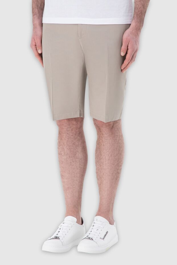 Tombolini men's cotton shorts in neutral beige tone 166190 - photo 3