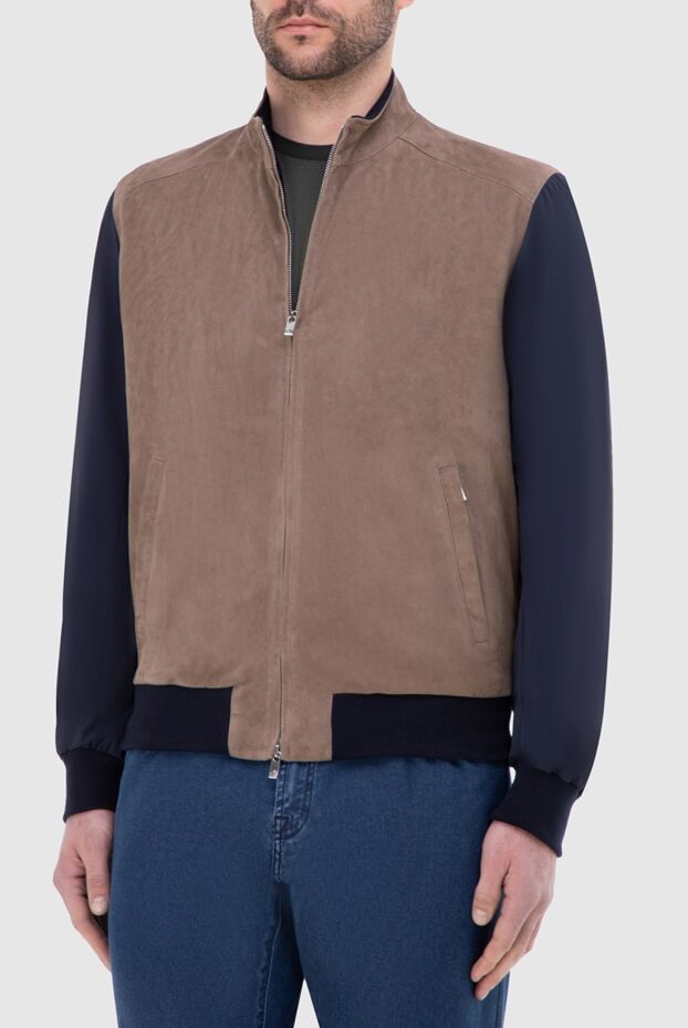 Tombolini beige genuine leather jacket for men 166199 - photo 3