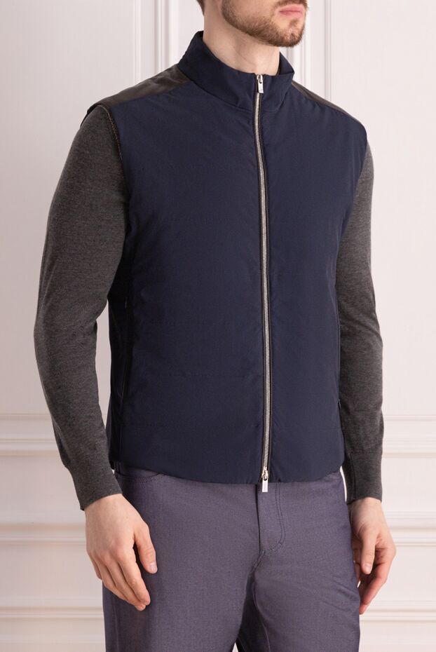 Tombolini men's blue polyamide and polyurethane vest 166200 - photo 3