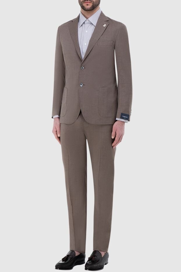 Tombolini wool brown suit with patch pockets men's 166207 - photo 2