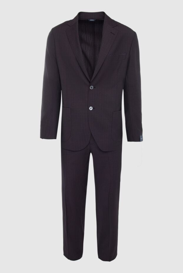 Tombolini wool dark brown suit with patch pockets men's 166209 - photo 1