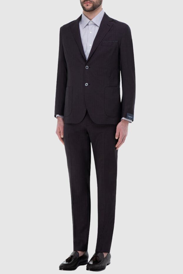 Tombolini wool dark brown suit with patch pockets men's 166209 - photo 3