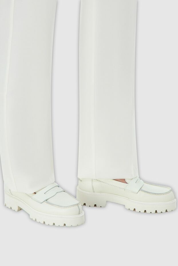 P.A.R.O.S.H. woman white leather loafers for women buy with prices and photos 166236 - photo 2