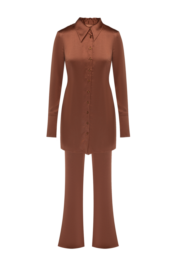 The Andamane женские костюм брючный из полиэстера коричневый женский купить с ценами и фото 166264 - фото 1