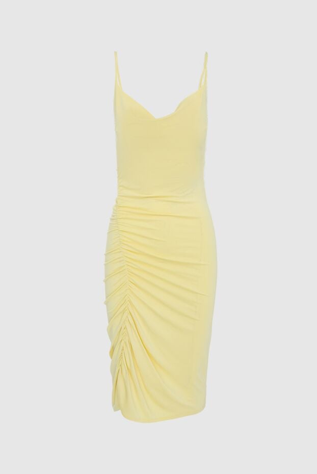 The Andamane yellow viscose dress with gathered skirt and open back 166277 - photo 1